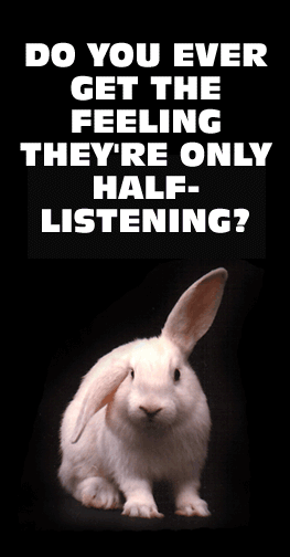 do you ever get the feeling they're only half-listening?